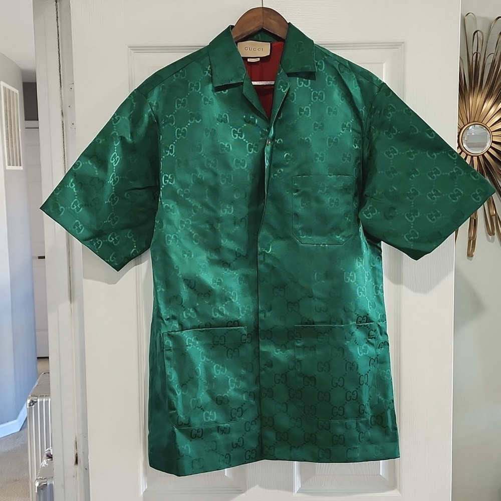 Gucci GG canvas nylon bowling shirt